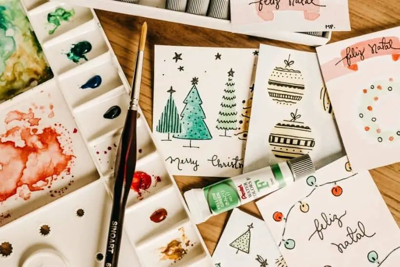 greeting cards on table