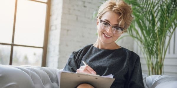 woman writing