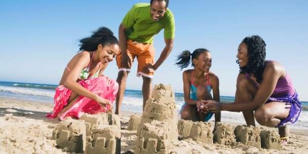 making sandcastle