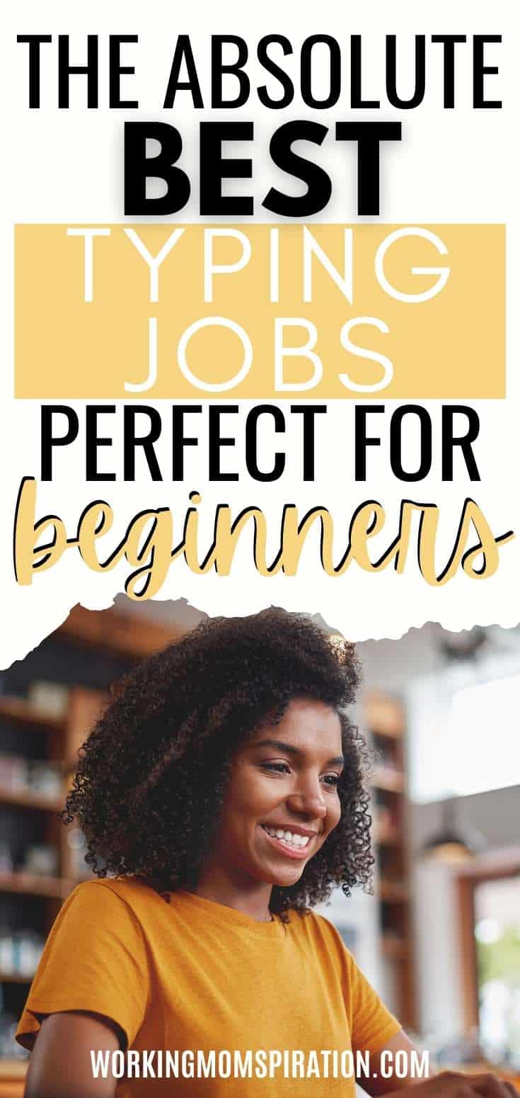 woman doing typing jobs from home for beginners