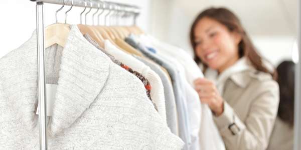 woman shopping for clothes