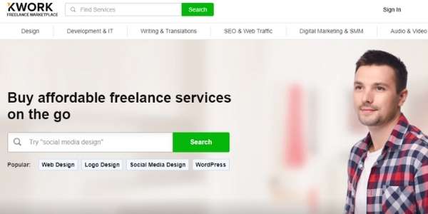Kwork Website for freelancers