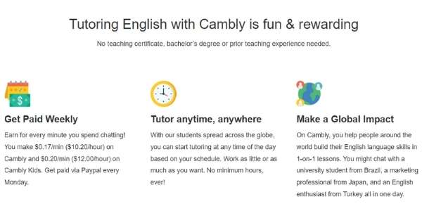 Cambly tutor website