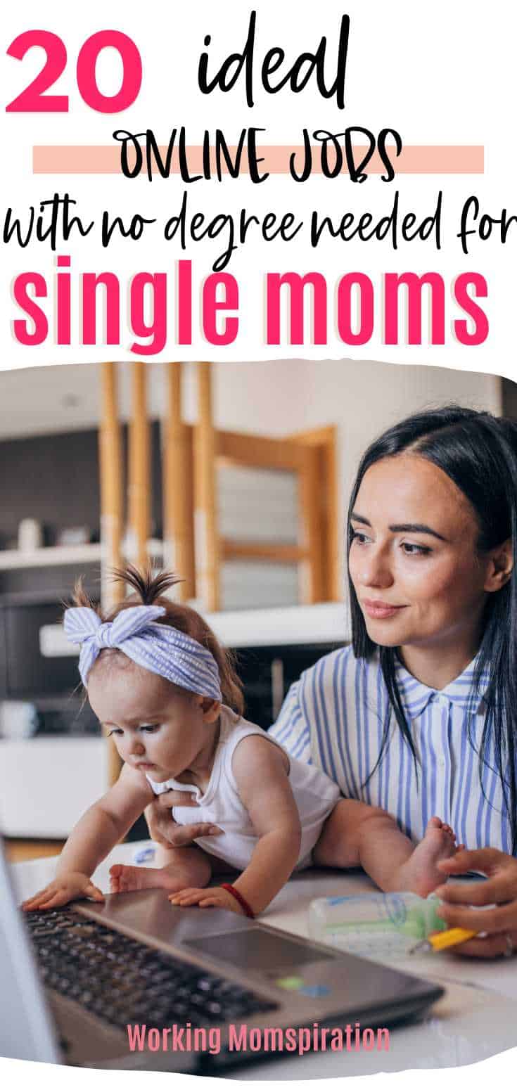 single mom holding baby