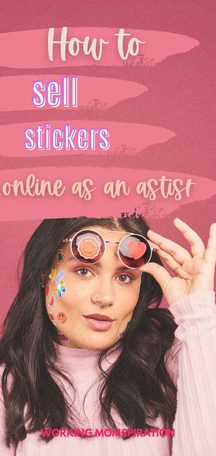 woman with stickers on face