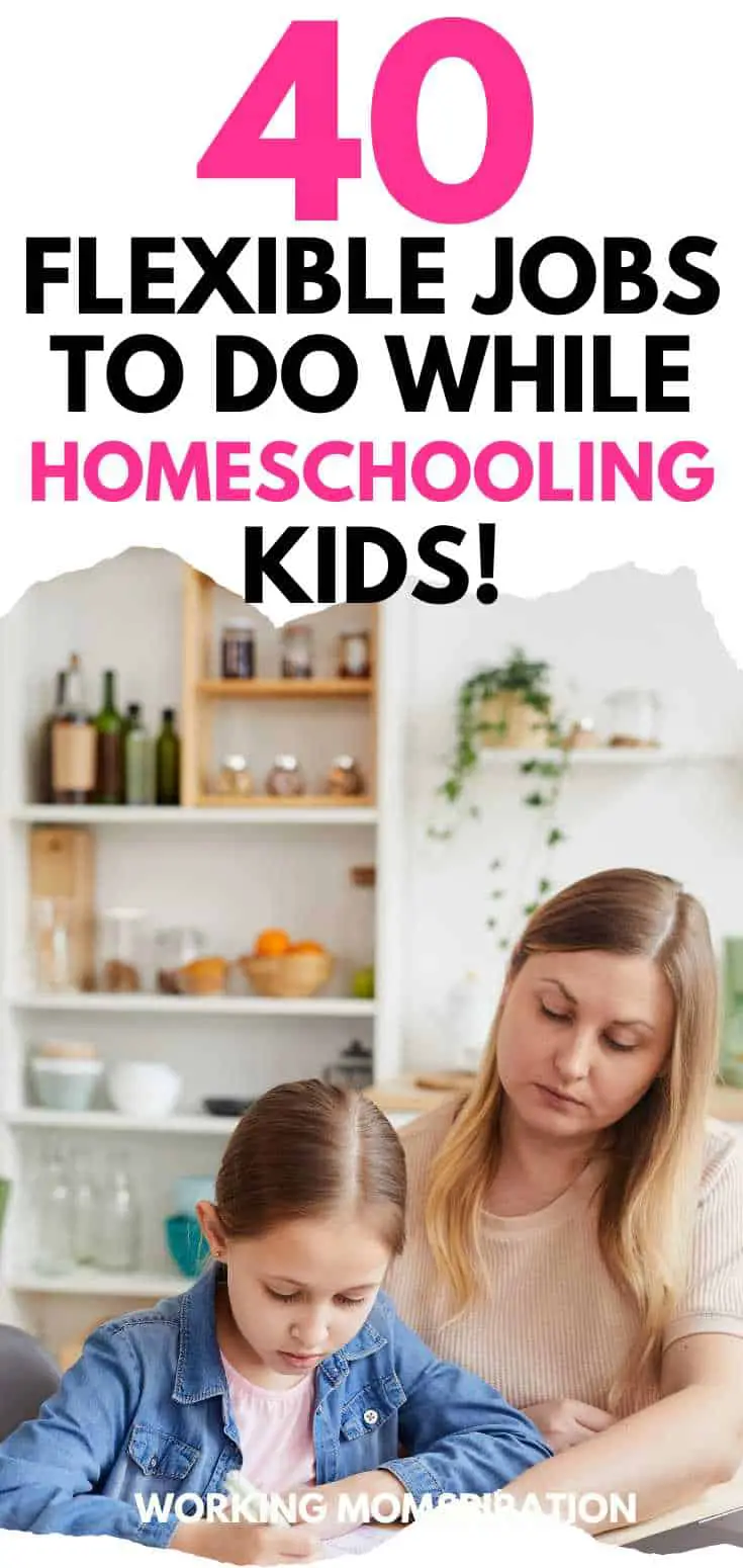woman homeschooling